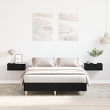 vidaXL Krevetna konstrukcija Crni hrast Drvo 135 x 190 cm Izdržljivo | shoptok.hr