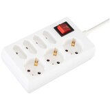 Home Produžni kabl, 3 + 4 utičnice, 1.0mm², 1.5 met, bijeli - NV 17/WH Cijene