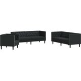  Kavčna garnitura 3 pcs Črna 194 x 74.5 x 70.5 cm Umetna koža - - črna - 71.1 - 194 x 74.5 x 70.5 cm - | Shoptok.si