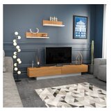 Hanah home lusi - white, teak whiteteak tv unit | Eponuda.com