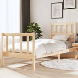 The Living Store Posteljni okvir 75x190 cm trden les - Posteljni Okvir, (21524154) Cene