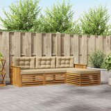  Set vanjskih sofa Prirodna i bež 249,5 x 162,5 x 73 cm | Eponuda.com