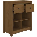  Komoda smeđa boja meda 70 x 35 x 80 cm od masivne borovine | shoptok.hr