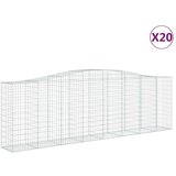  Lučne gabionske košare 20kom 400x50x120/140cm pocinčano željezo | shoptok.hr