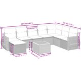  9-dijelni set vrtnih sofa s jastucima bež od poliratana | shoptok.hr
