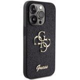 Guess GUHCP15XHG4SGK silikonski ovitek za iPhone 15 Pro Max - črn z bleščicami in zlatim logom | Shoptok.si