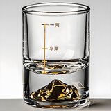 IZMAEL Kristalni kozarec z merilno skalo - Zlata / 50ml Cene