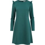 Numoco 264-1 NELL Trapezoidal dress with frills - GREEN | Shoptok.si