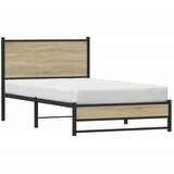  Metalni okvir kreveta bez madraca boja hrasta sonome 100x200 cm | shoptok.hr