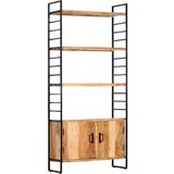 Police za knjige s 4 razine 80x30x180 cm masivno bagremovo drvo | shoptok.hr