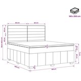  Boxspring krevet s madracem Svjetlosiva 160 x 200 cm Tkanina - Svjetlosiva 160 x 200 cm Dizajn linija | shoptok.hr