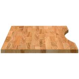 vidaXL Mizna plošča rjava 80x60x2,5 cm trdna hrastovina pravokotna | Shoptok.si