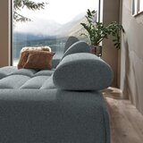 Lomoco KOTNA SEDEŽNA GARNITURA, velur modrosiva | Shoptok.si