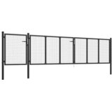  Vrtna vrata čelična 500 x 75 cm antracit | shoptok.hr