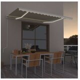  Automatska tenda sa senzorom za vjetar LED 400x300 cm krem | shoptok.hr
