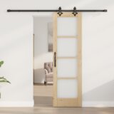vidaXL klizna vrata sa setom pribora 61x198.5 cm Čvrsto drvo bor | shoptok.hr