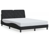 Furnova Posteljni okvir brez vzmetnice črn 140x190 cm žamet, (21935440) | Shoptok.si