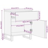  Ormar za krevet Smeđa 59 x 39 x 18 cm Čvrsto drvo manga | shoptok.hr
