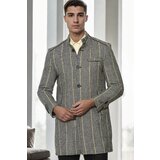 Dewberry PLT8391 MEN'S COAT-PLAID GREY-2