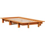 vidaXL Posteljni okvir voščeno rjav 75x190 cm trdna borovina, (21292346) | Shoptok.si