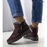 Gemre Brown insulated snow boots with fur Wren | Shoptok.si