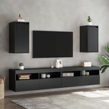  Zidni ormarići 2 kom crni 30 x 30 x 60 cm od masivne borovine | shoptok.hr