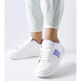 Gemre White sports shoes with a purple accent Marei Cene
