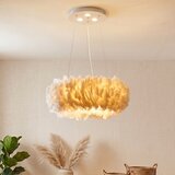 Brilagi LED luster na sajli FEATHER 3xE27/40W/230V + 3xLED/3W prečnik 50 cm bela | Eponuda.com