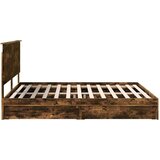  Postelja s shranjevanjem z vzglavjem Dimljeni oreh 180 x 200 cm, (5000106003) | Shoptok.si