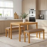  Blagovaonski set 3 kom. Siva Čvrsto Hrastovo Drvo | shoptok.hr