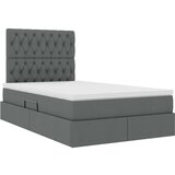  Krevet s prostorom za pohranu s LED-om Tamno siva 120 x 190 cm | shoptok.hr