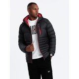 Ombre Men's quilted nylon sports style jacket - black | shoptok.hr