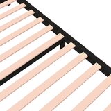  Posteljni okvir črn iz trdnega lesa 140x190 cm, (20647841) | Shoptok.si