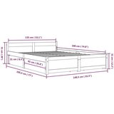  Posteljni okvir s predali črn 135x190 cm 4FT6, (20648101) | Shoptok.si