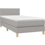 Box spring s madracem LED svjetlosivi 100x200 cm tkanina | shoptok.hr