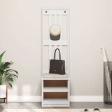 vidaXL Drvo za dvoranu SANDENS bijelo 45x40x159,5 cm puno drvo bor | shoptok.hr