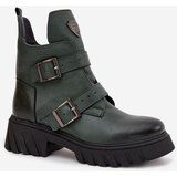 Zazoo Leather Insulated Women's Boots With Buckles And Decorative Detail | Shoptok.si