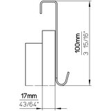 SIRO vješalica za vrata (d x v: 375 x 100 mm, poniklano) | shoptok.hr