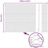 vidaXL Hexagonalna ograja Zelena 1,6x100 m Jeklo | Shoptok.si