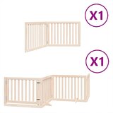  Vrata za pse s vratašcima 6 panela sklopiva 480 cm drvo topole | shoptok.hr