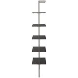  Naslanjajuće police s 5 razina crne 64 x 35 x 185 cm | shoptok.hr