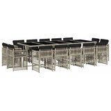  15-dijelni vrtni blagovaonski set s jastucima svijetlosivi | shoptok.hr