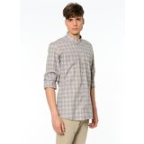 Dewberry G618 LINEN SHIRT-NAVY-BROWN | shoptok.hr