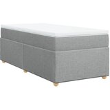  Okvir kreveta s oprugama i madrac svjetlosivi 80x200cm tkanina | shoptok.hr