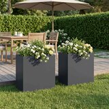  Vrtna saksija 2 kom. Antracit 50 x 30 x 50 cm Čelična vrata | shoptok.hr