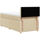  Okvir kreveta s oprugama i madrac krem 80x200 cm od tkanine | shoptok.hr