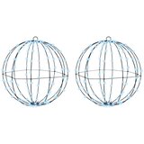 vidaXL Žogica med 320 LED 2 pcs Hladno bela 50 cm Kovina Cene