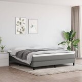 vidaXL Box spring posteljni okvir temno siv 180x200 cm blago Cene