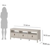 Tvilum Sivo-bež TV komoda 151x54x38 cm Madrid – | shoptok.hr