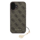 Guess GUHCP16SGF4GCW silikonski ovitek z obeskom za iPhone 16e - rjav | Shoptok.si